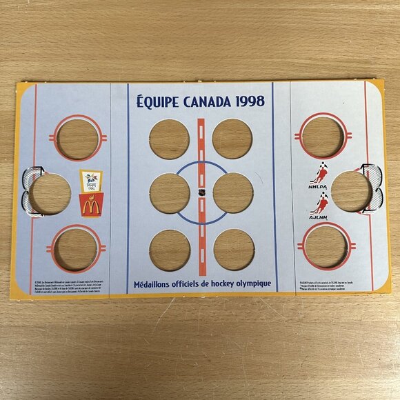 1998 McDonald's Team Canada Official Olympic Hockey Complete 12 Medallion Set - Picture 2 of 4